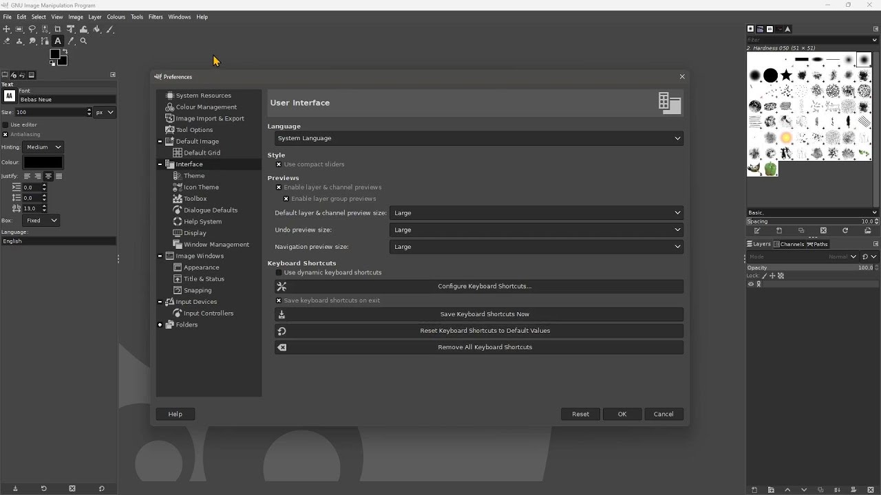 GIMP - Lezione 01 - Interfaccia del Programma, Menu, Strumenti, Pannelli, Reset e Reimposta