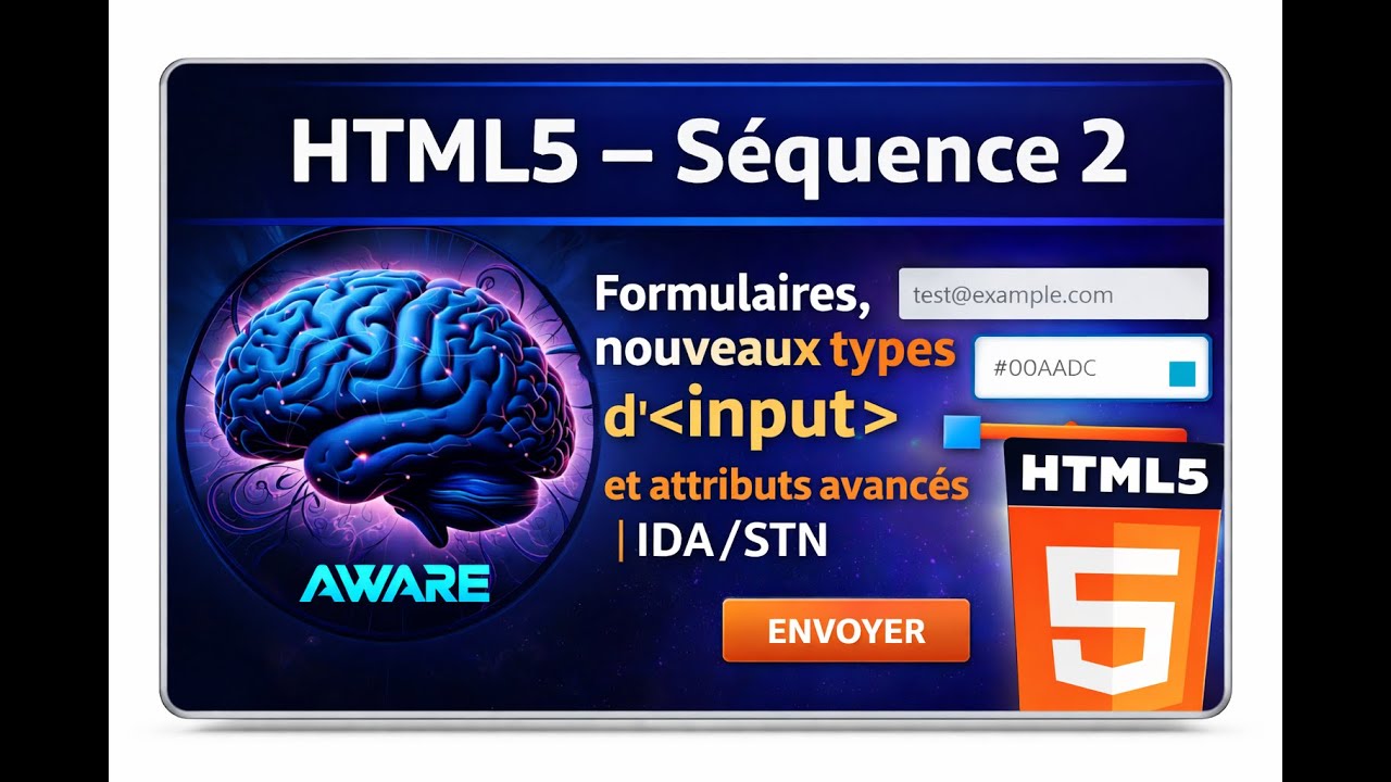 🟡HTML5 - IDA S2 Séquence 2 : Les Éléments et Attributs de Formulaire
