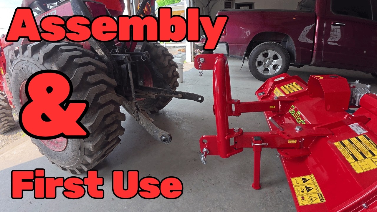 Assembly and first use of a flail mower.