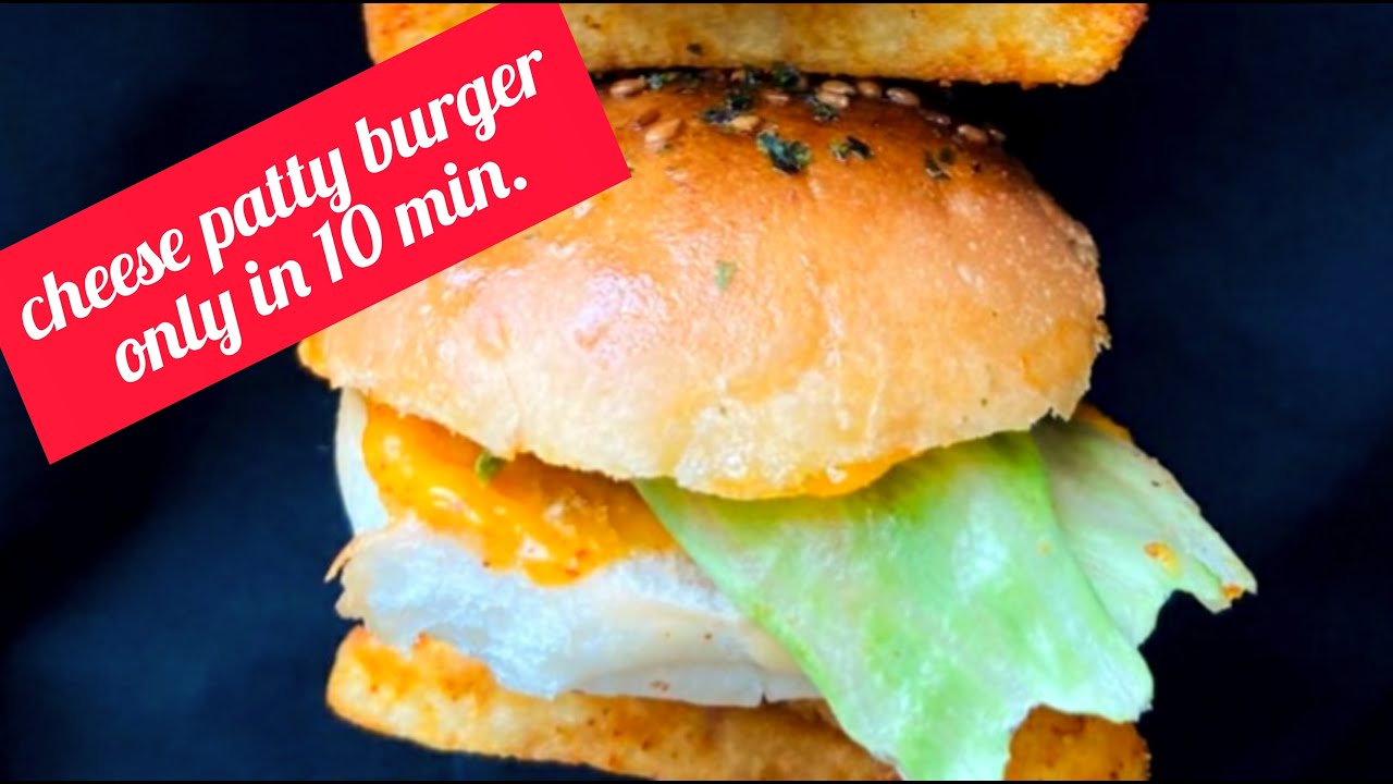 CHEESE PATTY BURGER ONLY IN 10 MIN. | DELHI BHUKAD | RECIPE VLOG