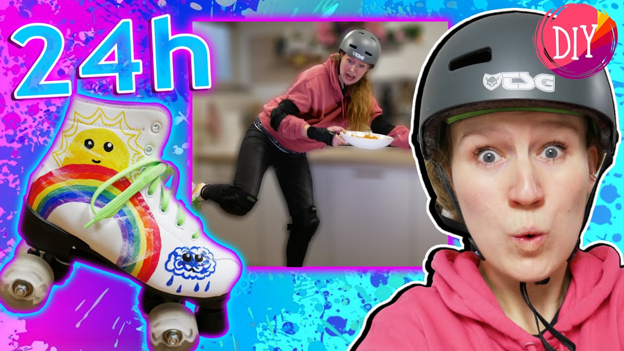 24 STUNDEN AUF ROLLSCHUHEN im HAUS unterwegs!