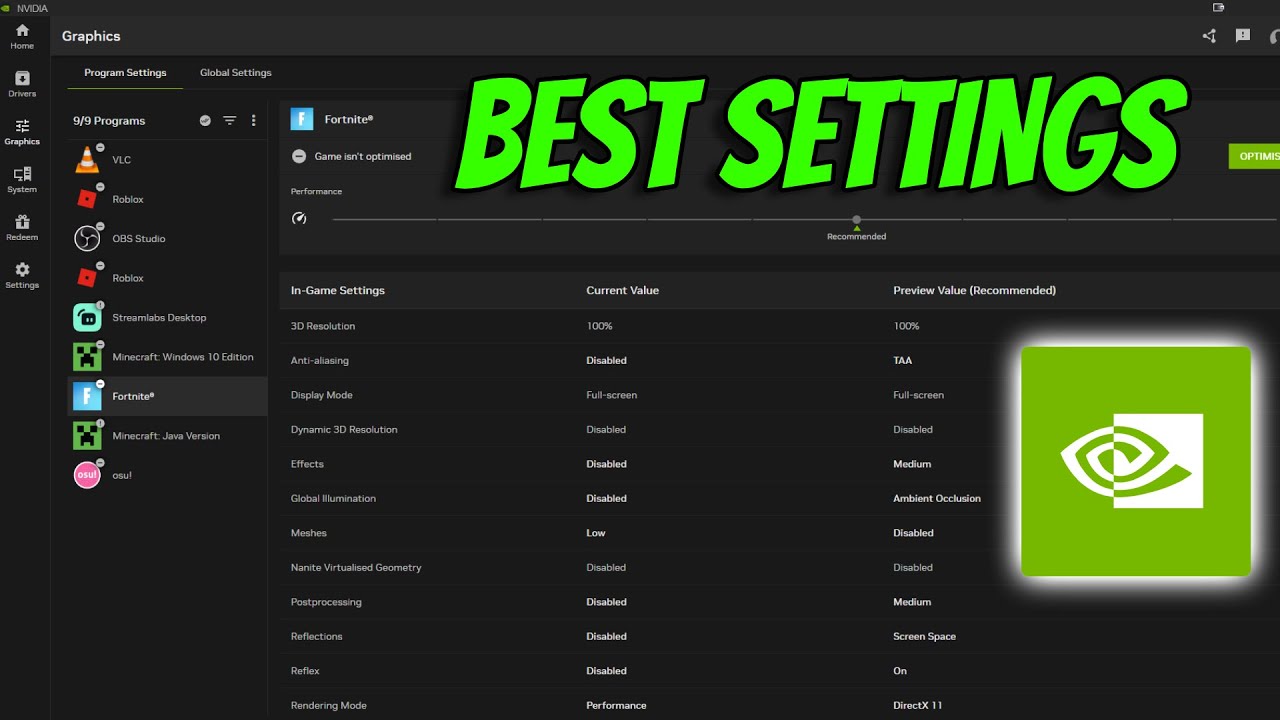 The BEST NVIDIA App Settings for Gaming Performance (Max FPS & Optimization)