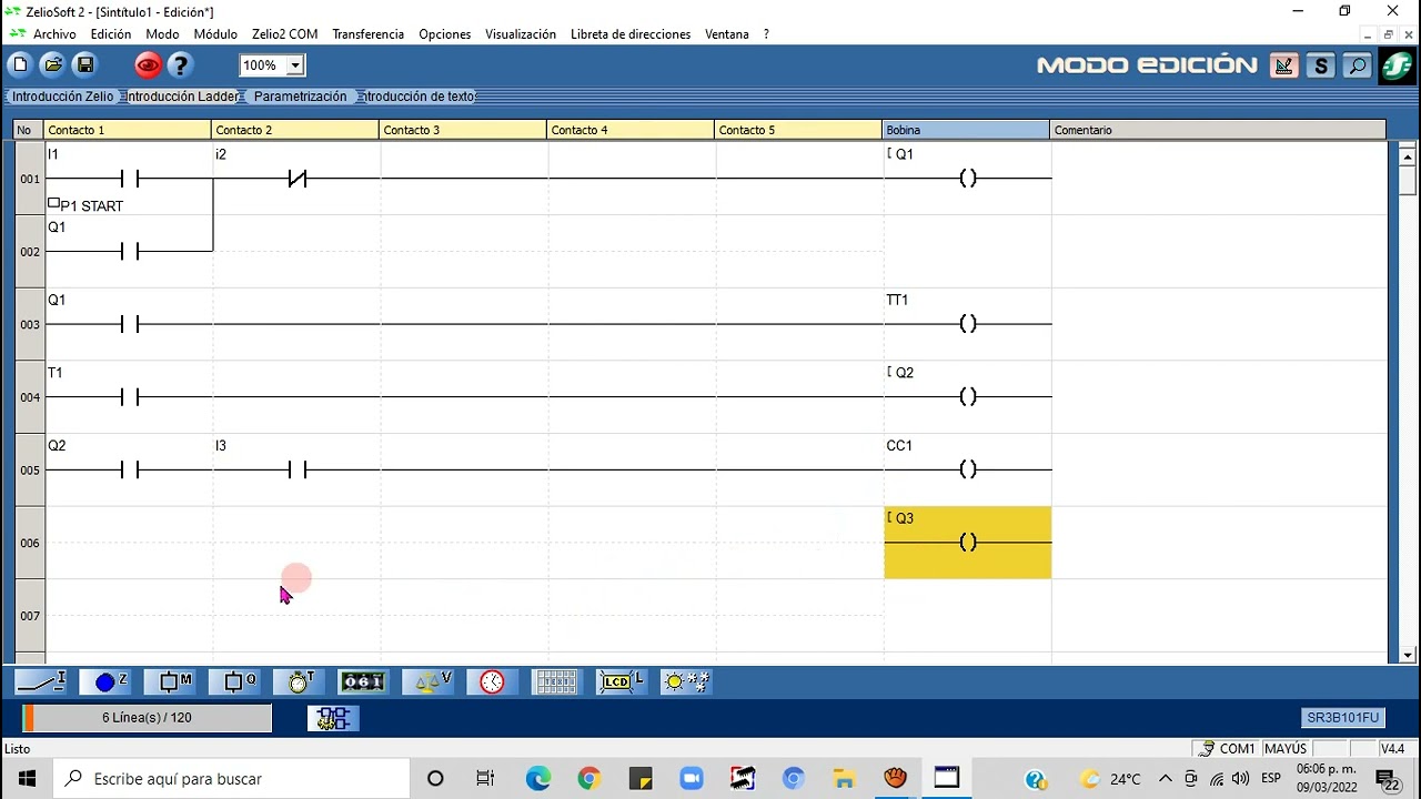 Programar enclave timmer y contador en plc Zelio