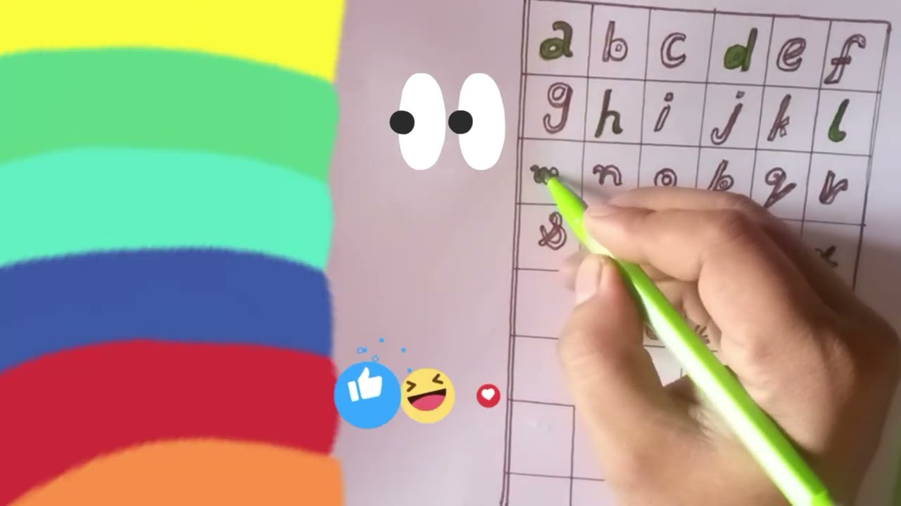 Small alphabet abc English letters a to z for kids and Toddlers.... 
