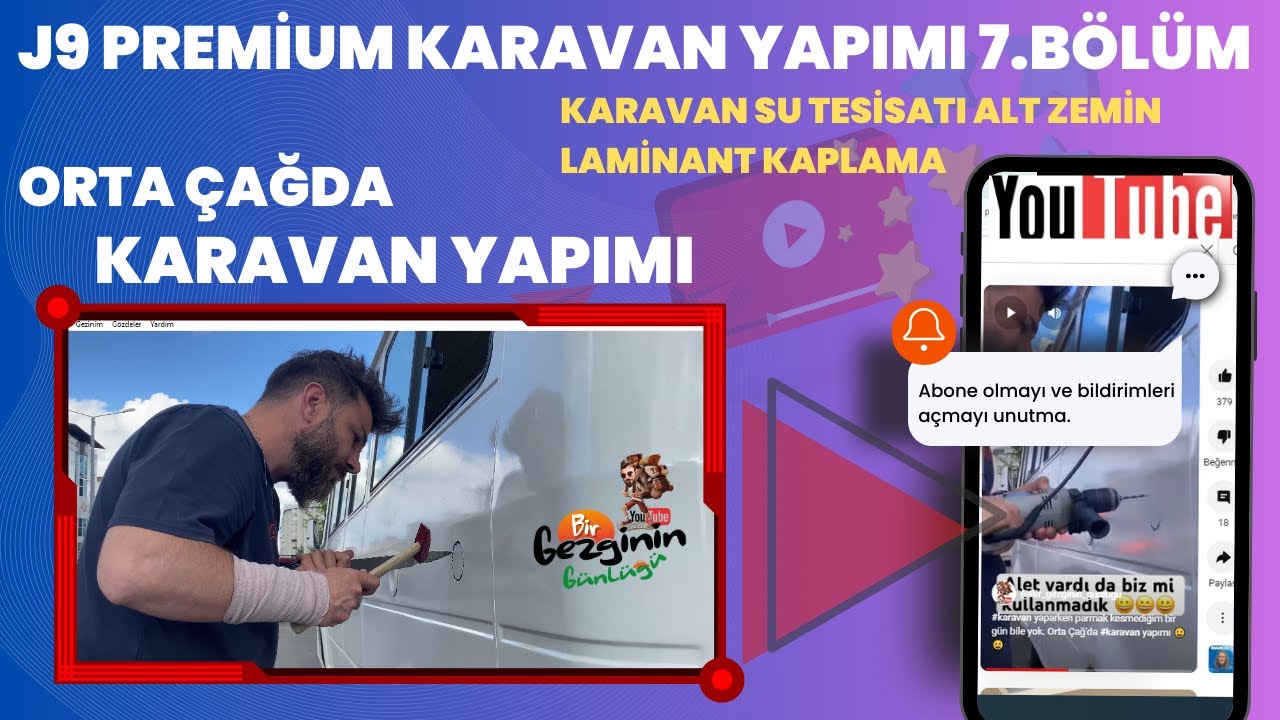 J9 PREMİER KARAVAN YAPIMI 7. BÖLÜM / Su Tesisatı ve Zemin  Kaplama İşlemi / 2024 YENİ BÖLÜMLER