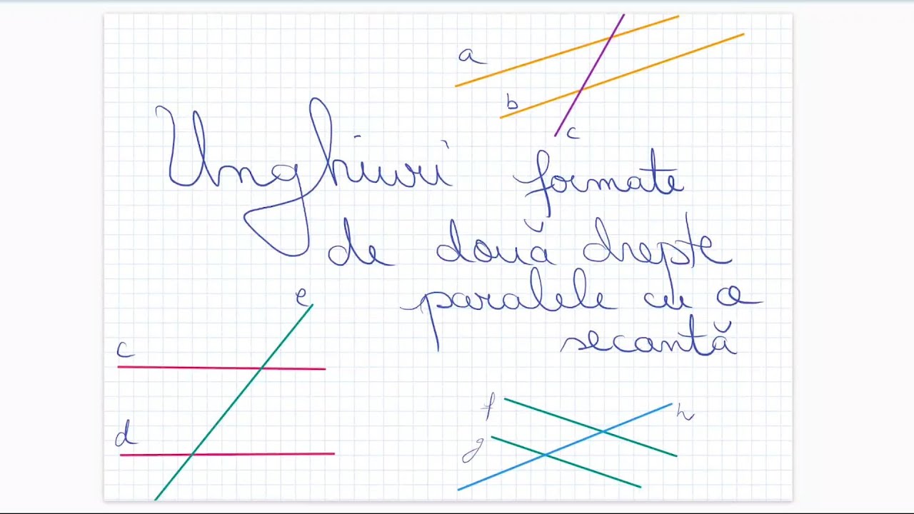 Angles formed by two parallel lines with a secant - Grade 6