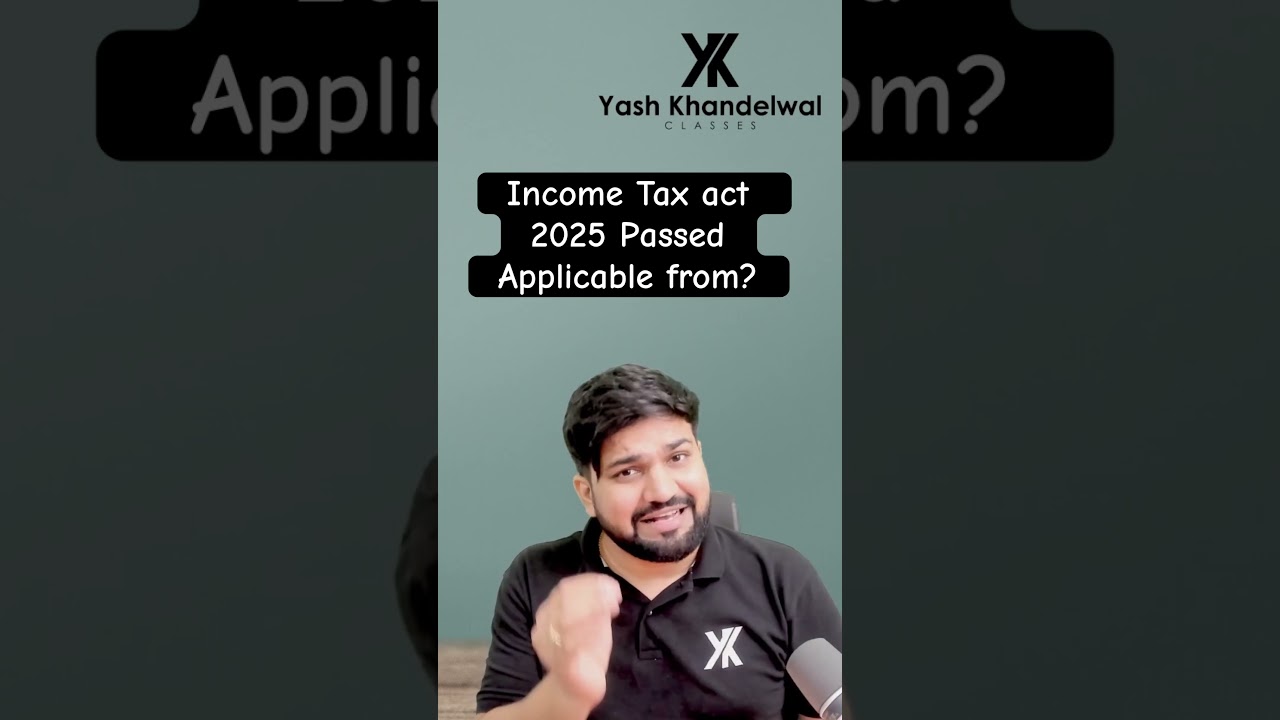Income Tax Act 2025 Passed #ca #incometax #castudents