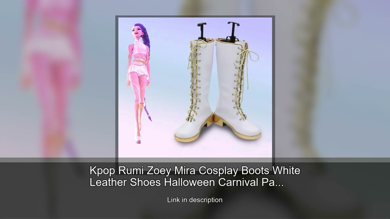 Kpop Rumi Zoey Mira Cosplay Boots White Leather Shoes Halloween Carnival Party Comic-con Role P
