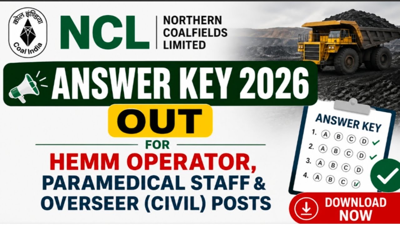 NCL HEMM OPERATOR 2026 | Answer key Out & Expected Cut off & Result Declared | कैसे चेक करे 2026 