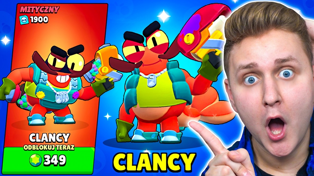 🔥WIELKI 🅣🅔🅢🅣 NOWEGO ZADYMIARZA „CLANCY”!🦀 *JAK GO ODBLOKOWAĆ?!* -PAN KRAB w Brawl Stars!