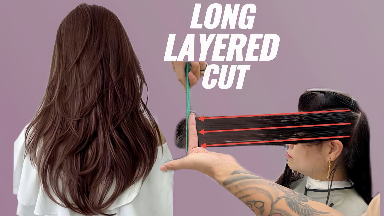 How to Cut a Perfect Long Layered | Long Layered Haircut The Ultimate Guide to Volume (Step-by-Step)