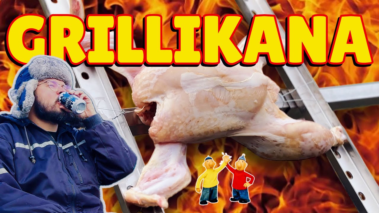 KOKONAINEN GRILLIKANA🍗🔥 Pat & Mat | Heimo Kokkaa Ameriikan Herkkuja