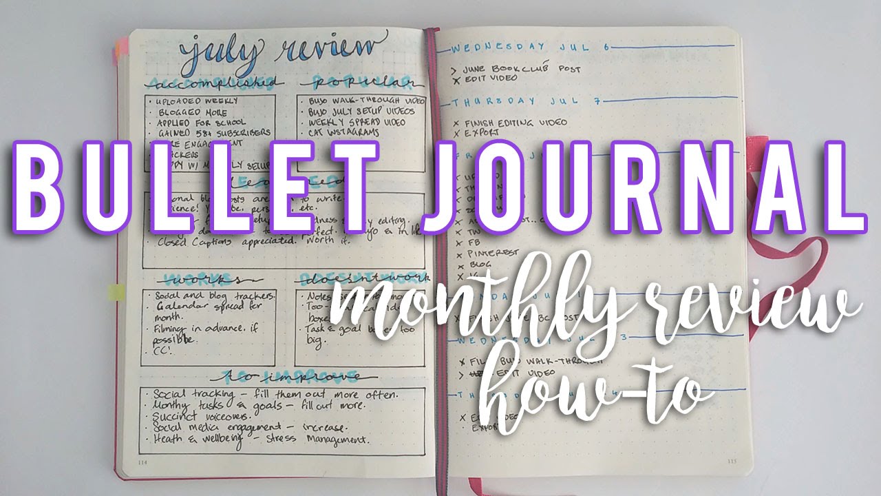 BULLET JOURNAL MONTHLY REVIEW| How to bullet journal | Sam Granger