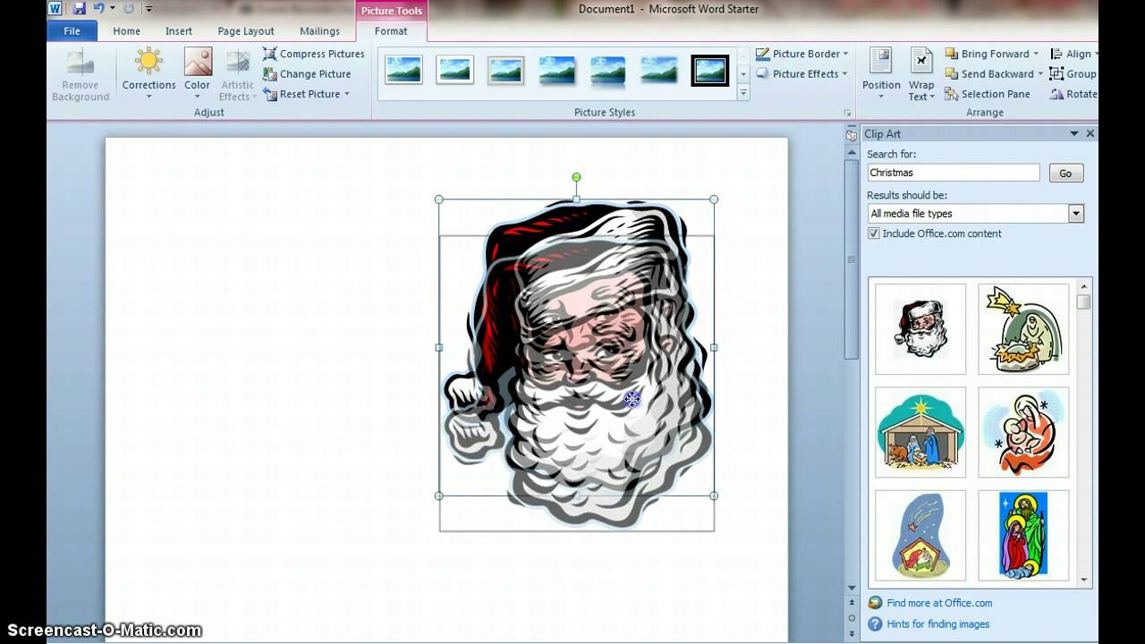 How to Make a Christmas Card using Microsoft Word