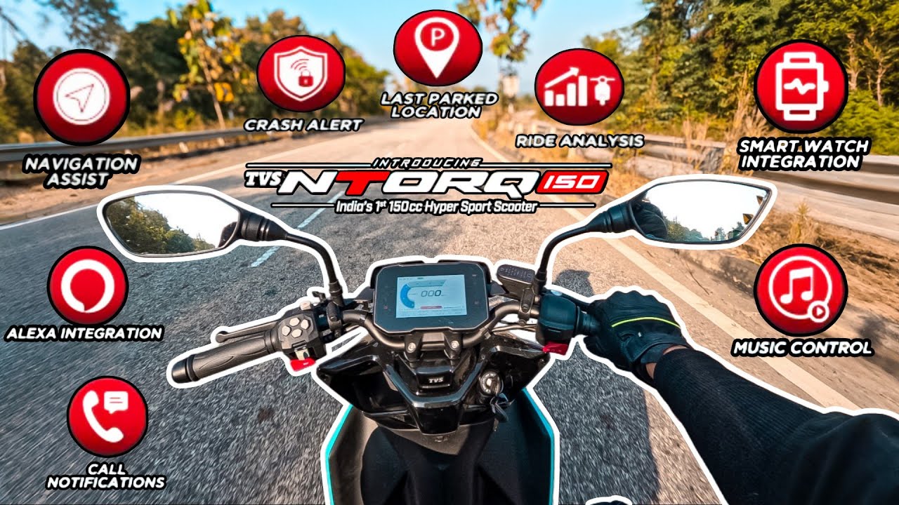TVS NTORQ 150 Top Model TFT Variant Ride Review🔥Loaded With Features!😱🔥#tvs#ntorq#tvsntorq150#review