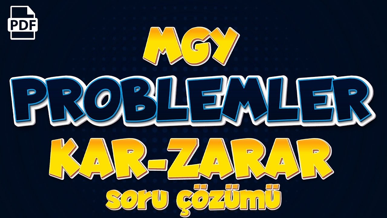 Kar Zarar Problemleri Soru Çözümü | 7.Gün #2024tayfa