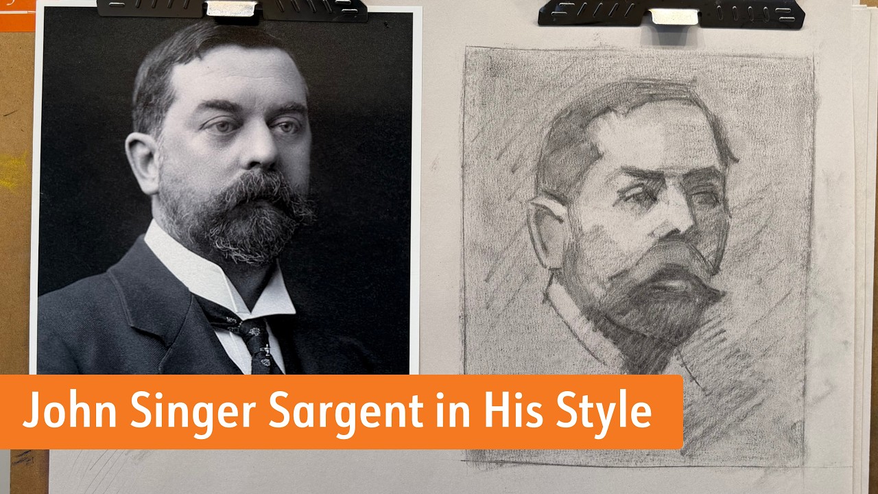 How to Start a Portrait Drawing Like Sargent - Full Version |  Vine Charcoal Method