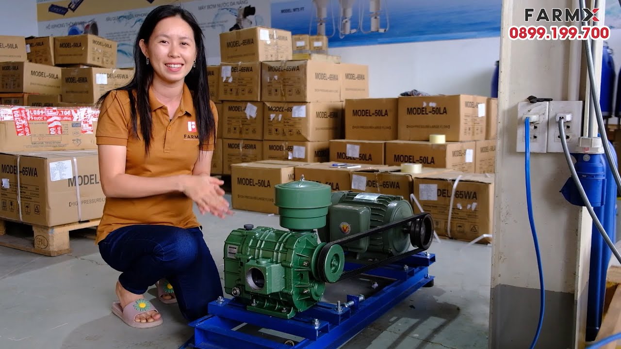 Máy Thổi Khí Oxy Nuôi Tôm - ZLE50 FarmX | Air Blower To Create Oxygen In Shrimp Farming