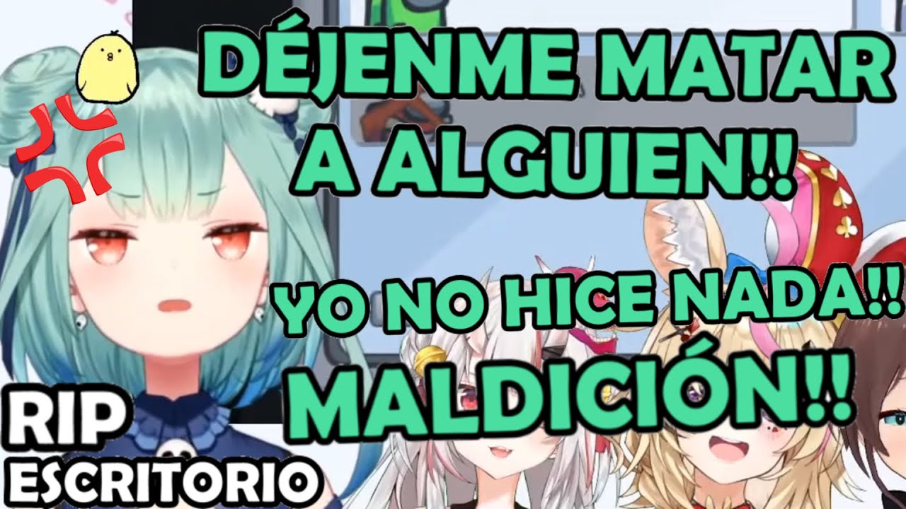 [Sub Esp] Rushia ESTALLA de IRA y DESTRUYE su ESCRITORIO a GOLPES por perder en Among Us [Hololive]