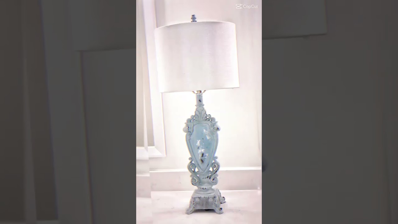 I used #AmyHowardAtHome #MilkPaint to #Update this #Vintage #Lamp. Available now on website.