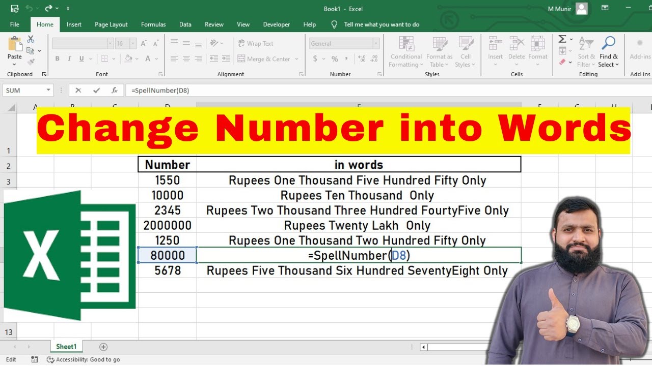 How to Convert Number into Words in MS Excel | Spell Number in Excel | MS Excel Tips & Tricks