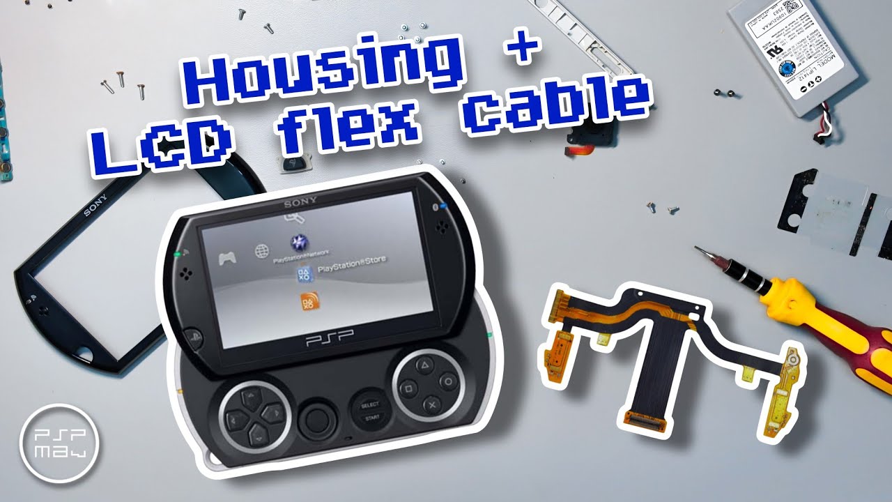 PSP Go full housing reshell +  LCD Flex Ribbon replacement ! Easy Guide