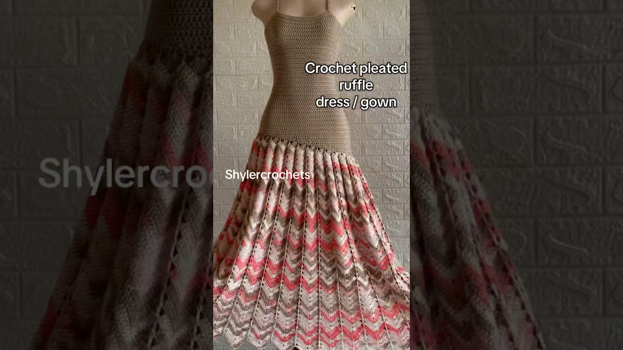 The wait is over ! Crochet pleated ruffle dress #shylercrochets #crochet #crochetclothing #handmade