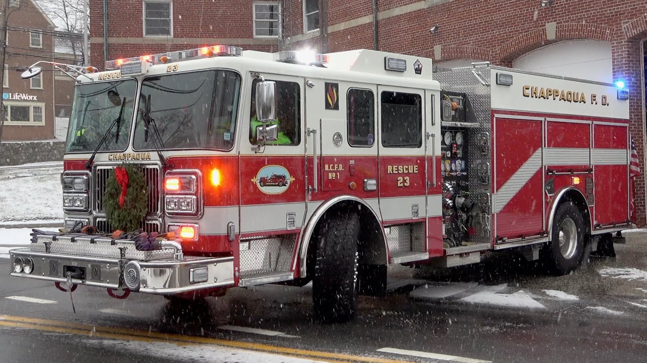 Chappaqua VAC Ambulance 54B1, Chappaqua FD Car 2061 & Rescue 23, & NWP 45-Medic-1 Responding
