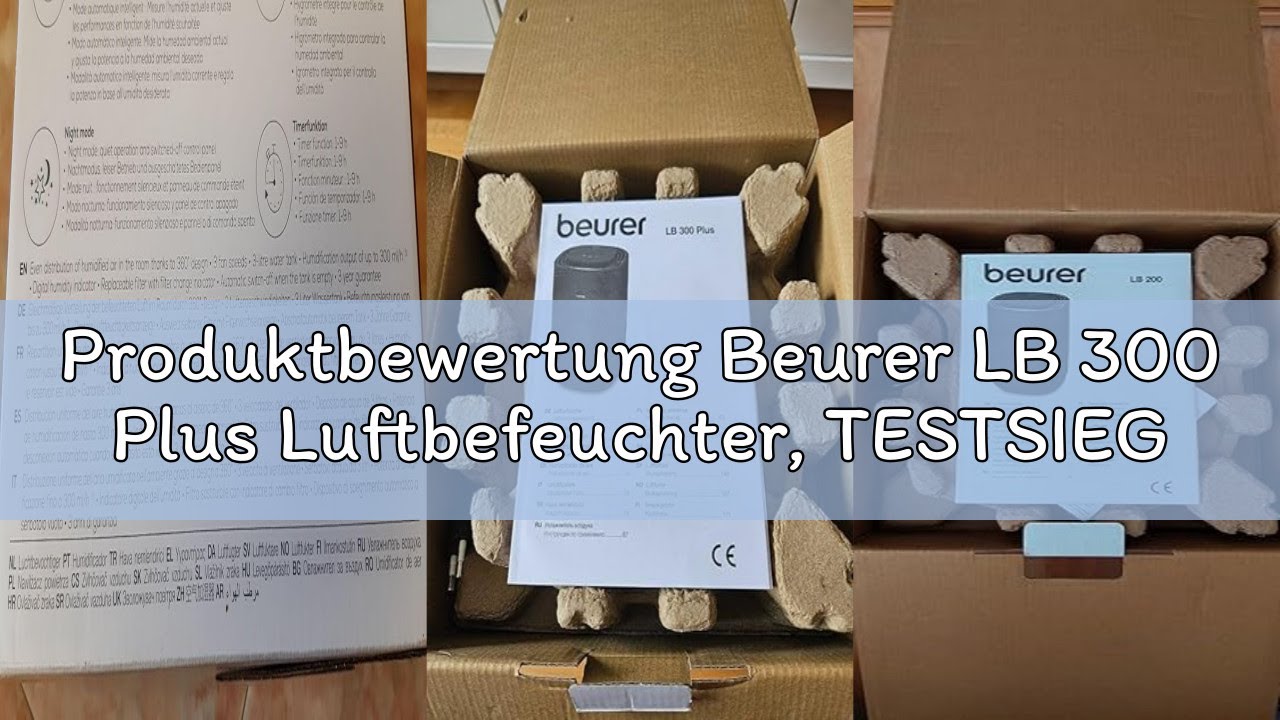 Produktbewertung Beurer LB 300 Plus Luftbefeuchter, TESTSIEGER Stiftung Warentest, mit energieeffizi