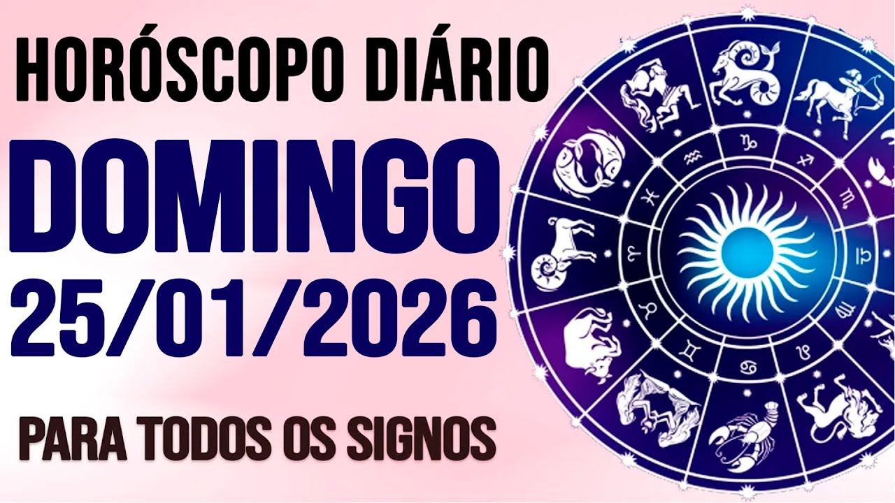 HORÓSCOPO DO DIA PARA TODOS OS SIGNOS // DOMINGO DIA 25/01/26 (SIGNOS DO DIA DE HOJE)