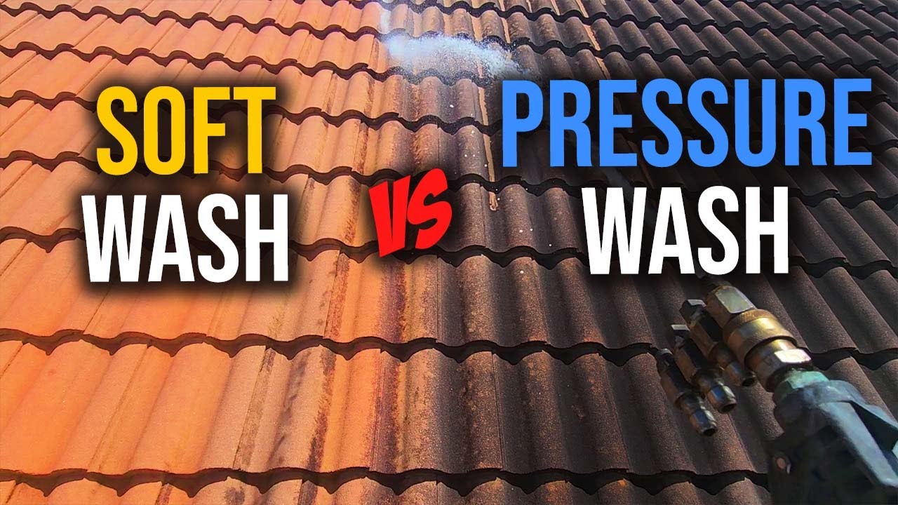What's the Difference between a Roof Soft Wash & Pressure Wash | Call (772) 245-0402