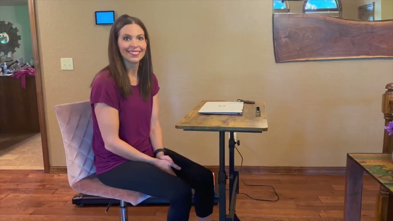Small Standing Desk Adjustable Height, Mobile Stand Up Desk with Wheels, 32 In Portable Rolling Desk