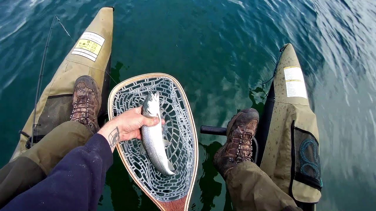 Colorado XT Pontoon Boat trout trolling (CATCH and COOK) - A rainbow trout fishing adventure
