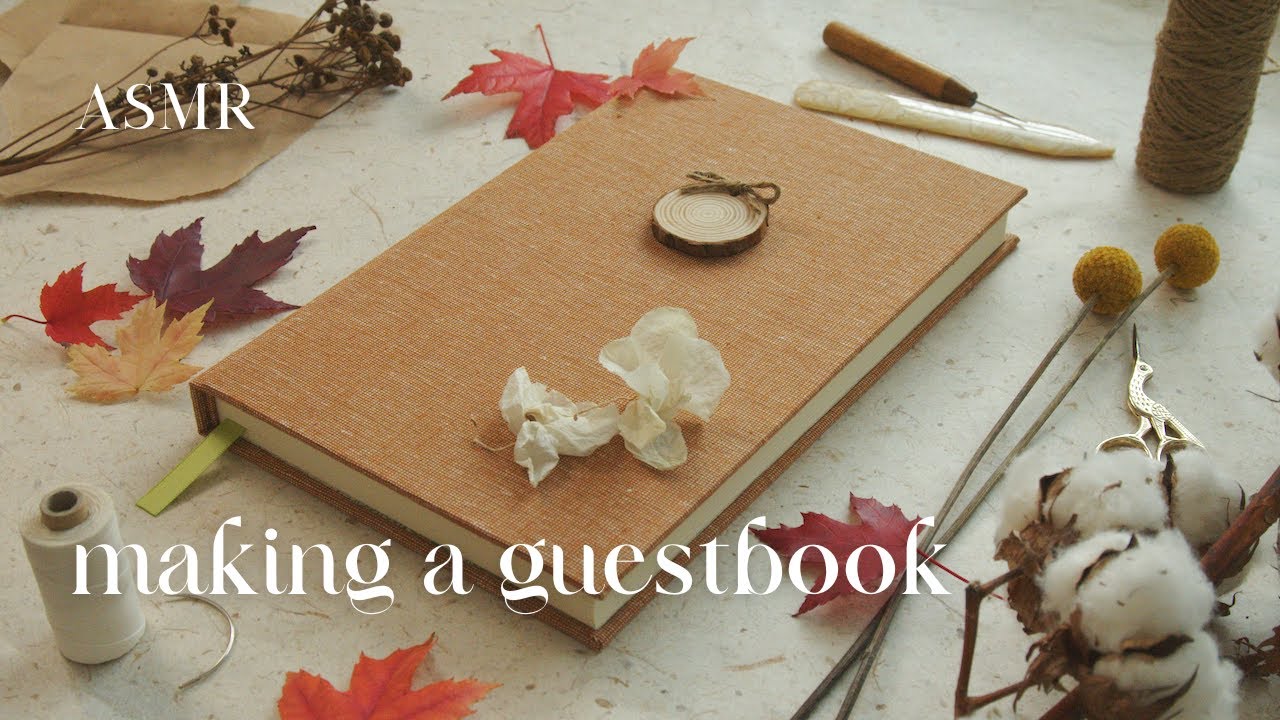 Rainy Autumn Day ASMR Bookbinding ✦ no music, no talking