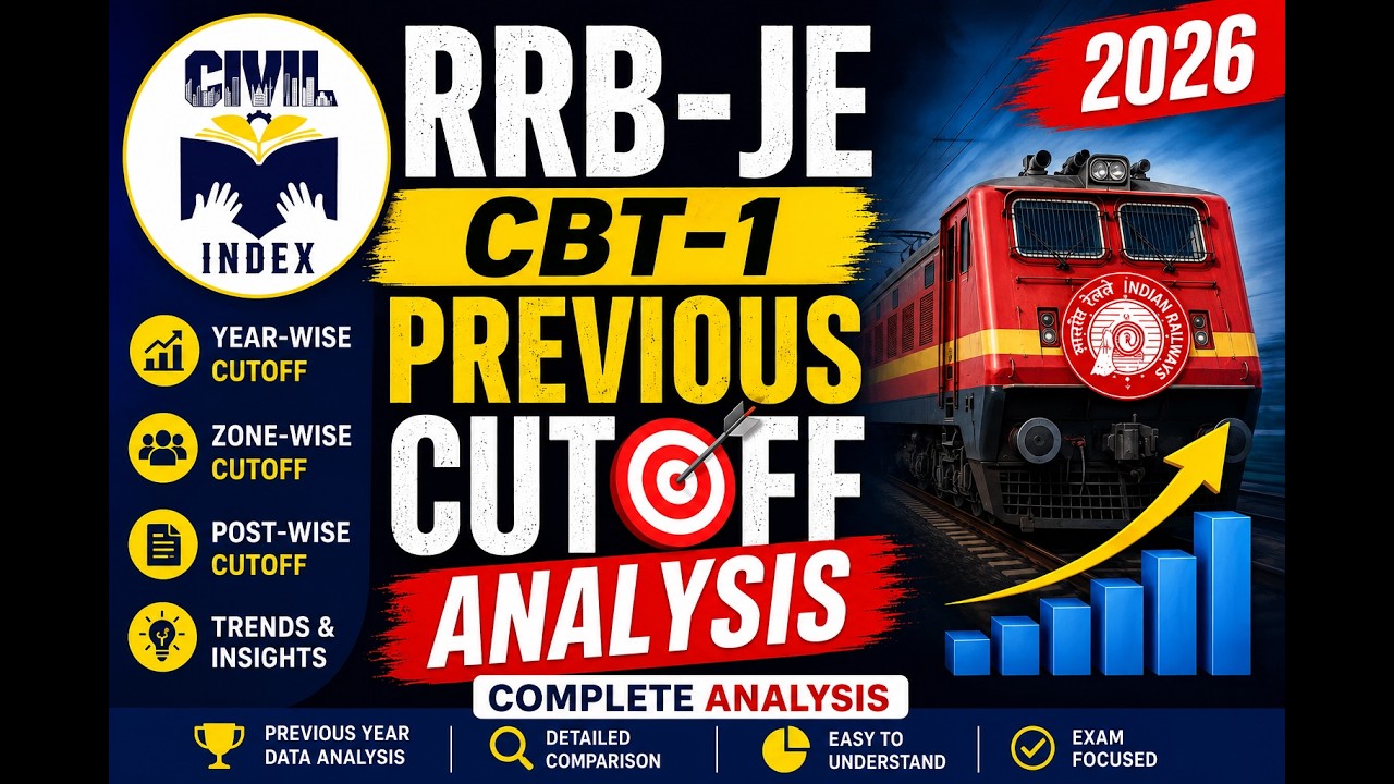 RRB JE CBT-1 Previous Cutoff | Civil Index | RRB-JE |