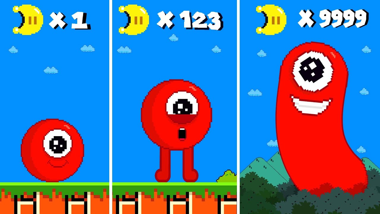 Finish the Pattern? Circle Block turns into TALLEST Numbers in Mario Maze | GM Animation