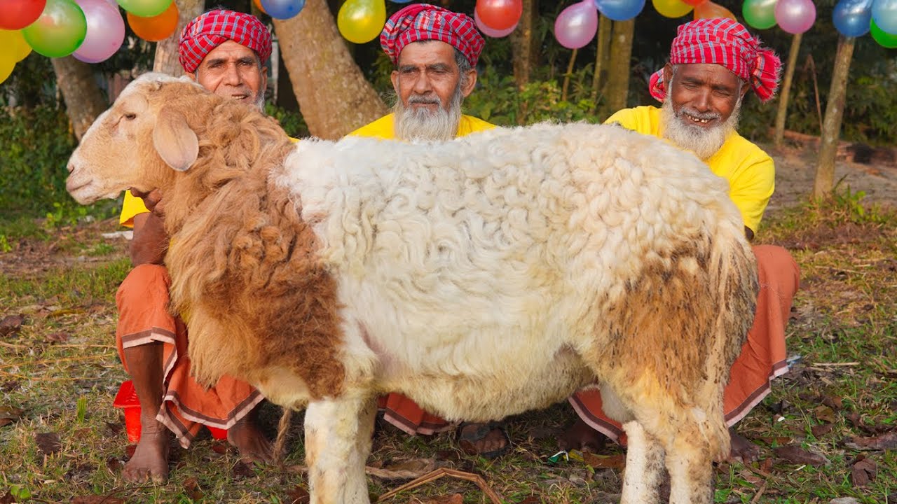 Full Garole Sheep Mutton Tehari Cooking To Celebrate & Unboxing Silver Play Button