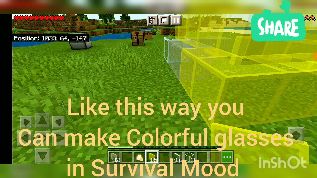 Making Colourful Glasses in Sirvival...
