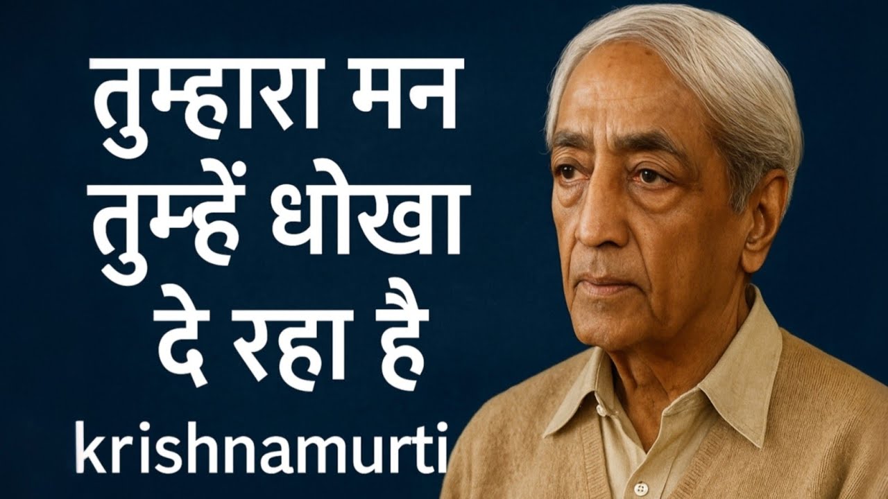 Your Mind is Deceiving You | Krishnamurti’s Truth That Will Change Your Life