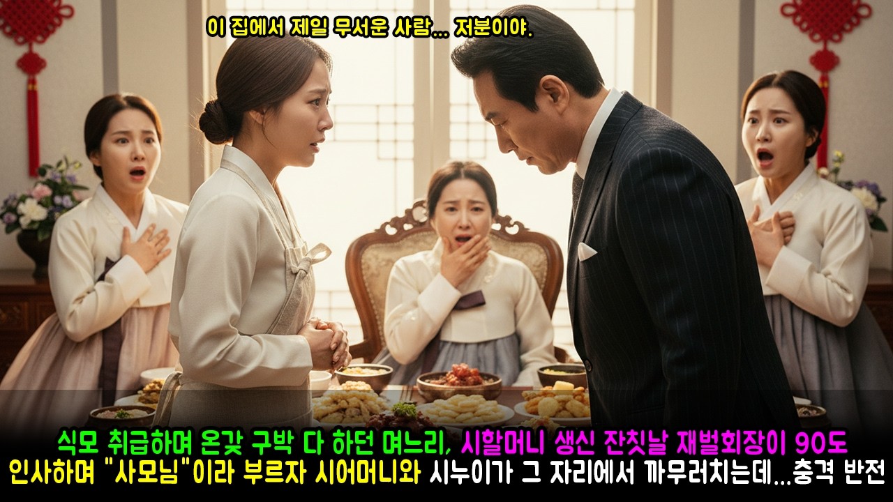 식모 취급하며 온갖 구박 다 하던 며느리, 시할머니 생신 잔칫날 재벌회장이 90도 인사하며 