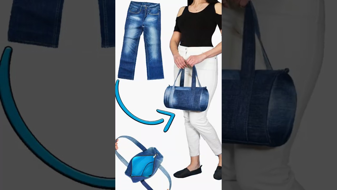 Как легко сшить дорожную сумку своими руками из старых джинсов Miarti👜✂️