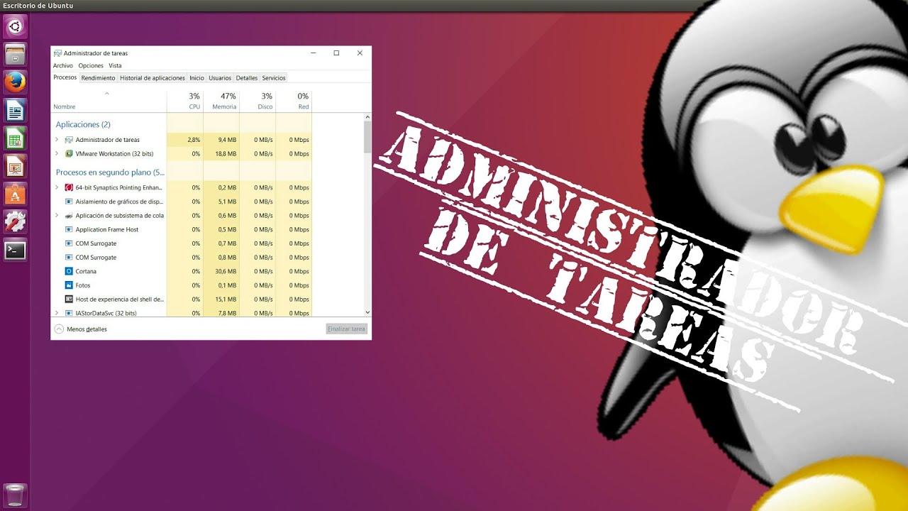 Administrador de tareas en Linux