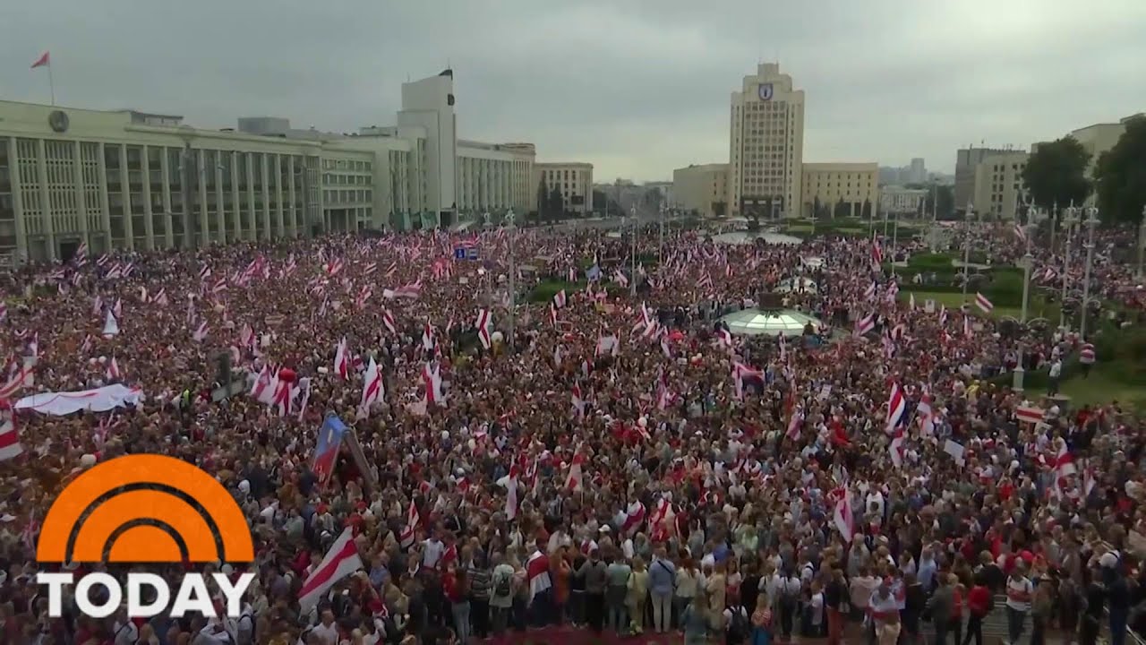 100,000 Protesters Demand Lukashenko Resign As President Of Belarus | TODAY