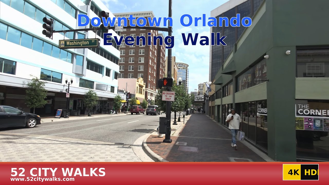 Downtown Orlando Florida | Church Street & Orange Avenue Evening Walk (4K HDR)