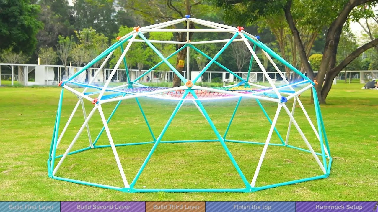 Updated Assembly Video for Hapfan Climbing Dome with Net Hammock