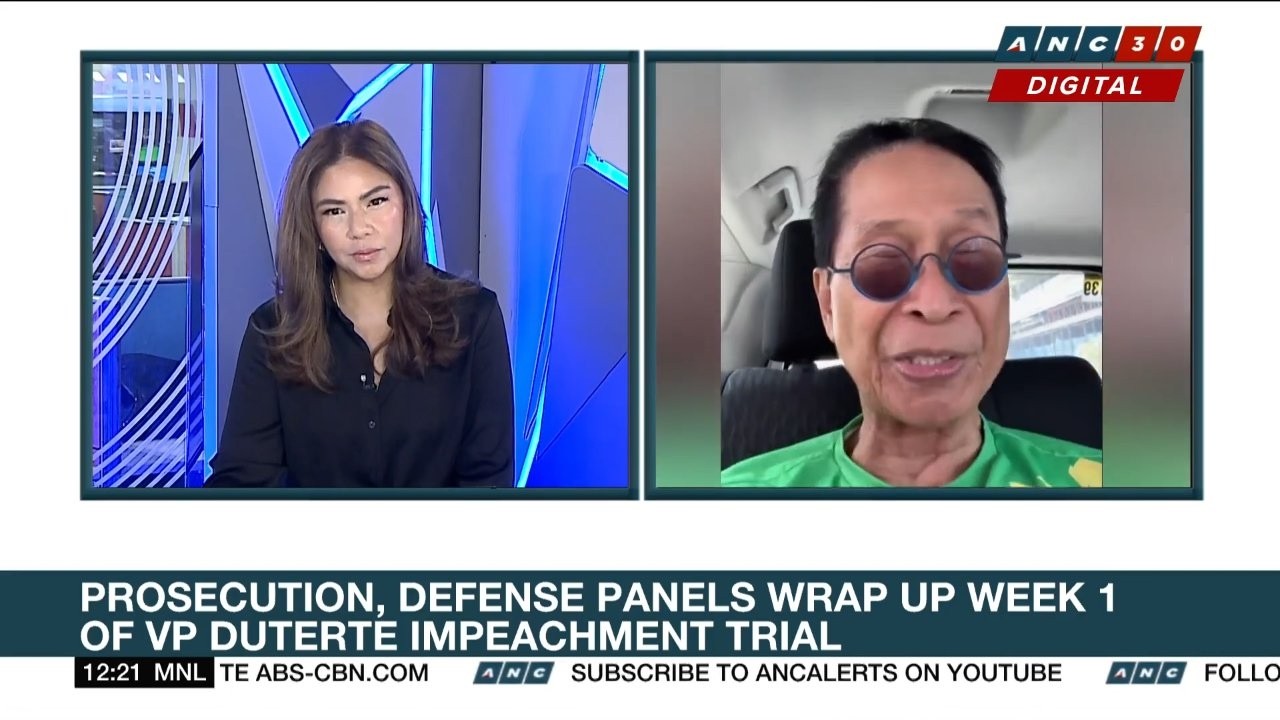 WATCH: Atty. Salvador Panelo on first week of VP Duterte impeachment trial, evidence presented | ANC