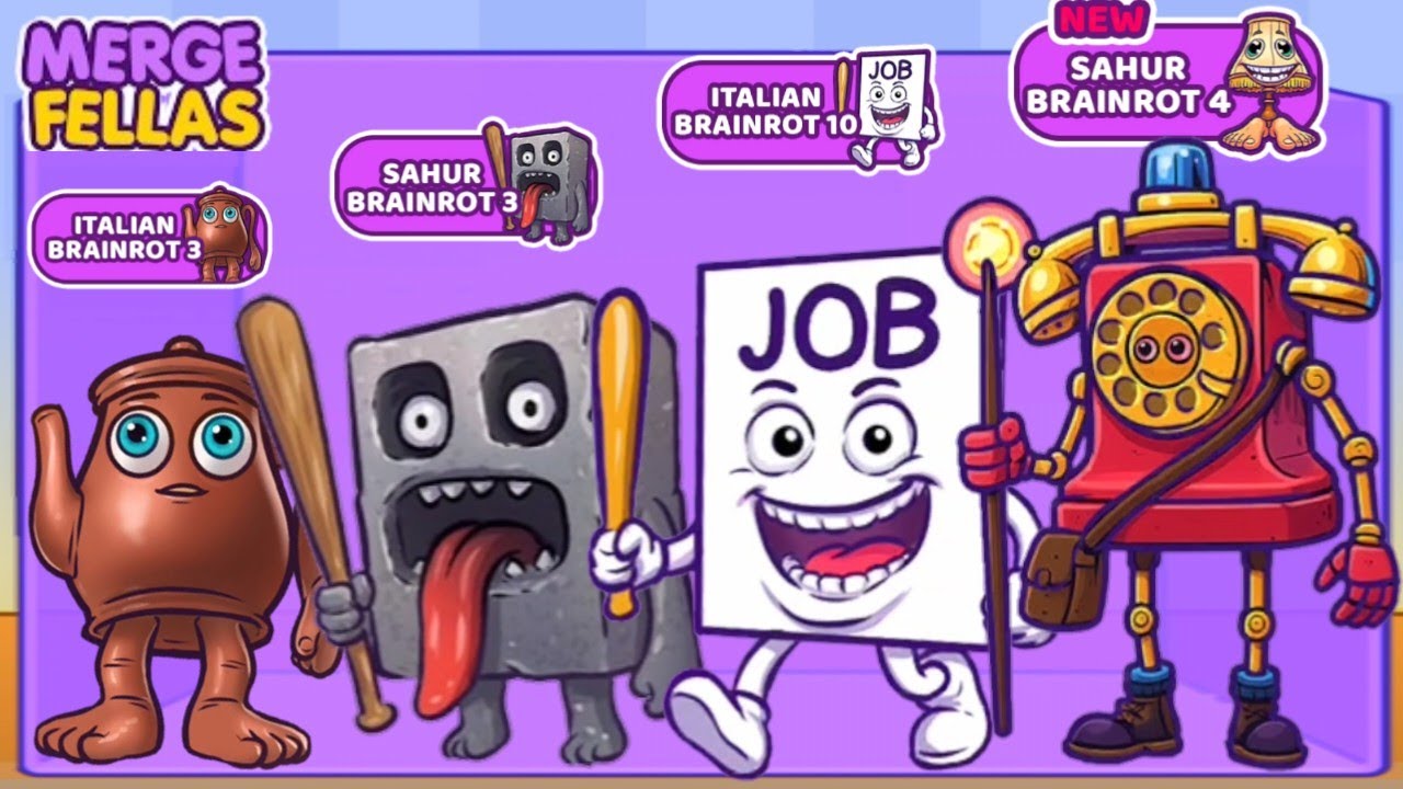 Merge Fellas BOSS + BOSS ⁉️ SAHUR BRAINROT 4, 3, & Brainrot 10, 3 - New Update | The Max Level