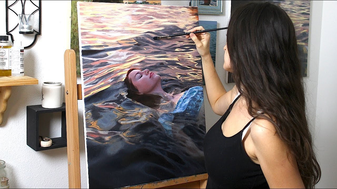 Oil Painting Time Lapse | Water Scene | 