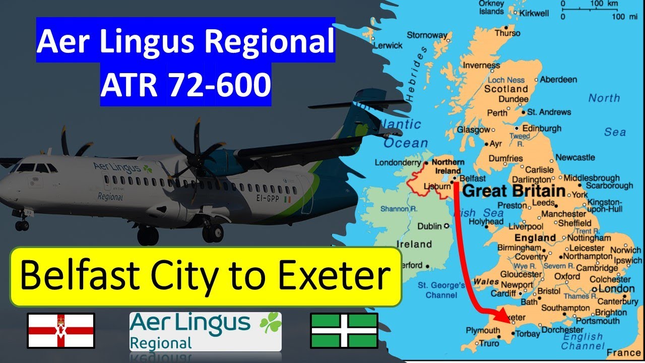 Aer Lingus Regional ATR72-600, Belfast City to Exeter