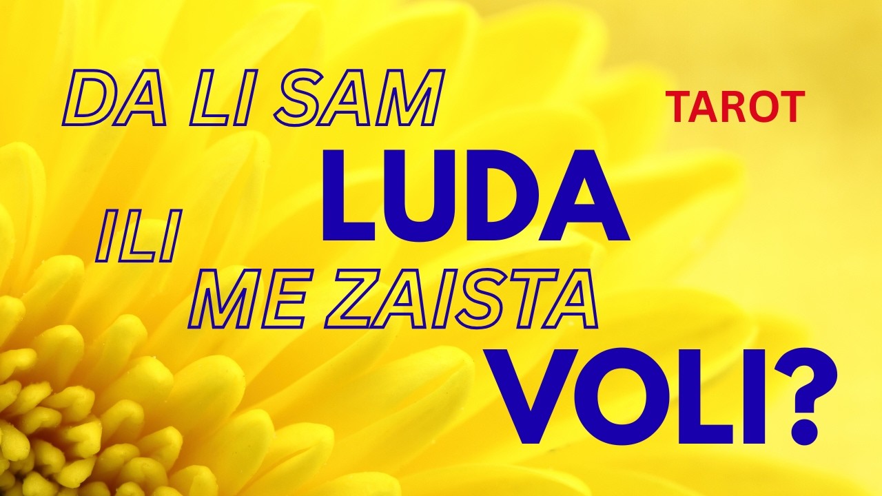 DA LI SAM LUDA ILI ME ZAISTA VOLI?